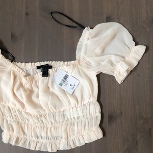 Forever 21 Woven Crop Top Size Small